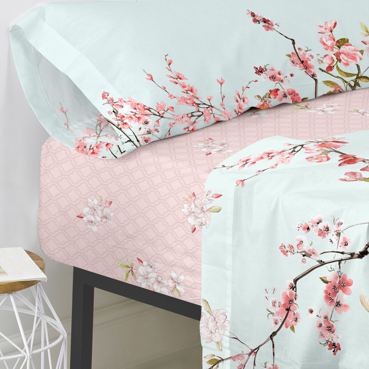 Underlakan HappyFriday Chinoiserie Multicolour 140 x 200 x 32 cm - 11