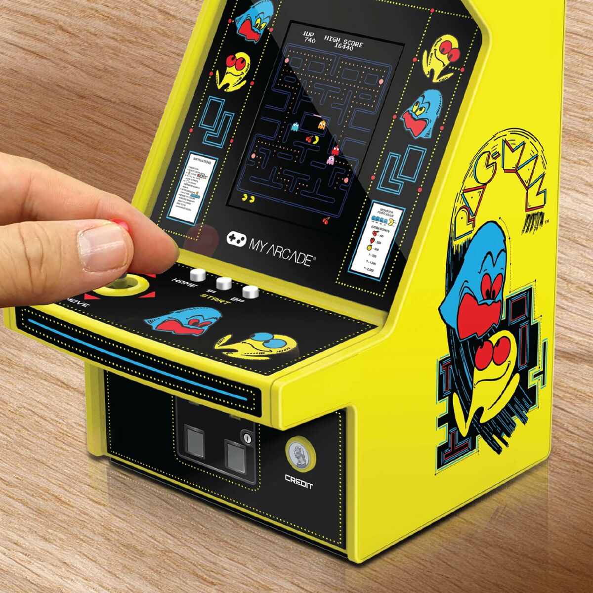 Bärbar spelkonsol My Arcade Micro Player PRO - Pac-Man Retro Games Gul - 4