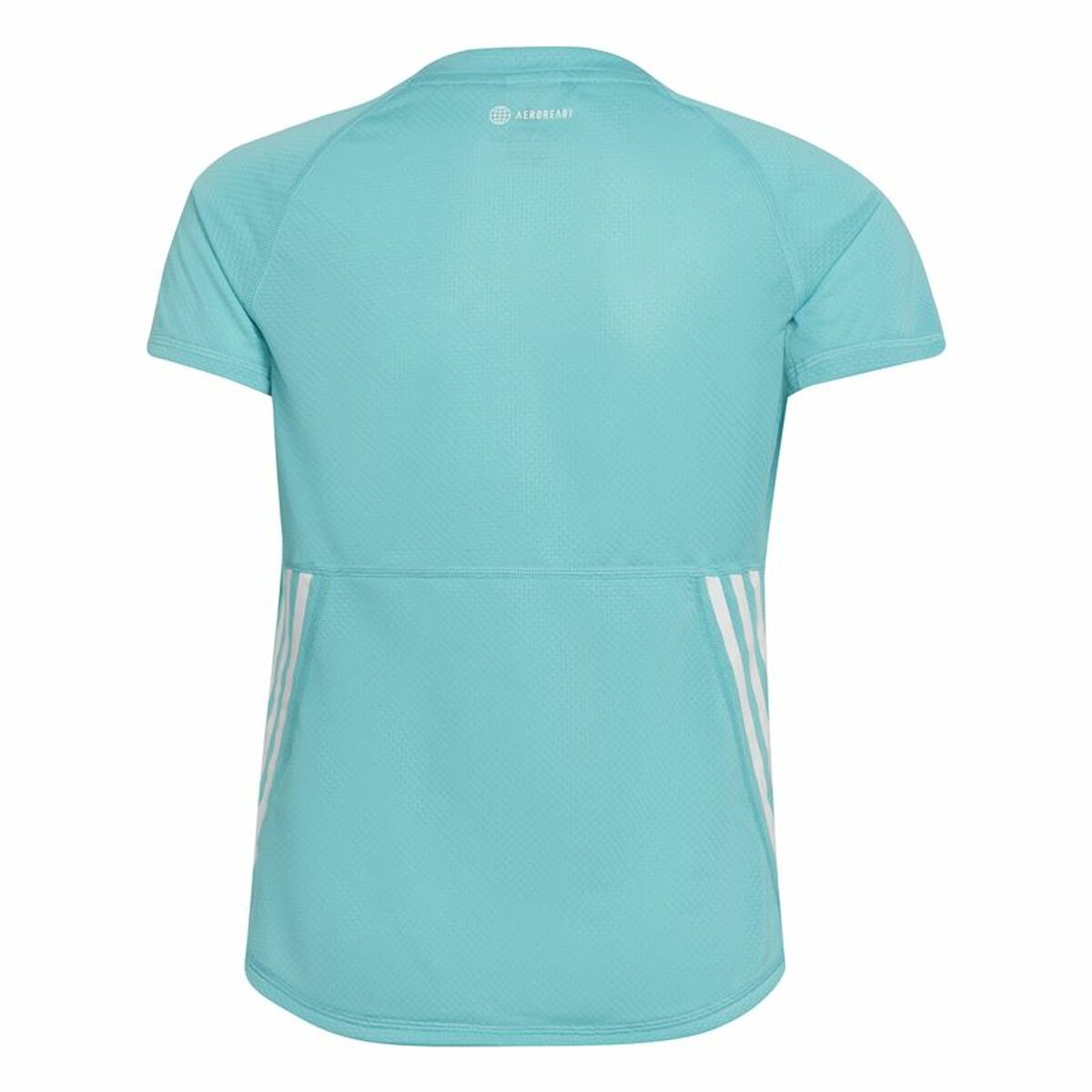 Barn T-shirt med kortärm Adidas Aeroready Three Stripes Aquamarine - 2