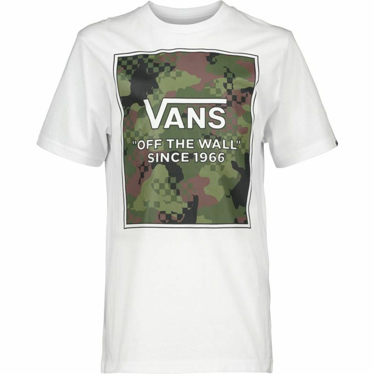 T-shirt med kortärm Herr Vans Camo Check Vit - 3