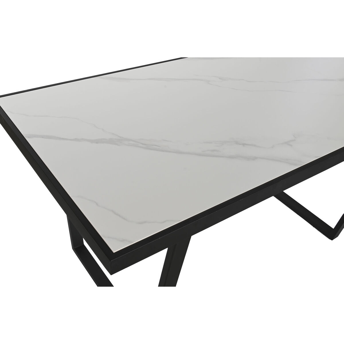 Matsalsbord Home ESPRIT Vit Svart Metall 150 x 80 x 75 cm - 8