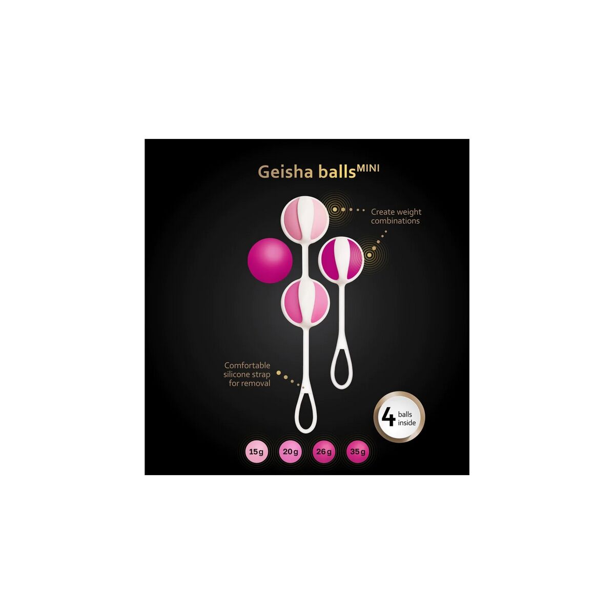 Vinklat kegelövningskit Gvibe Geisha Mini Fuchsia - 2