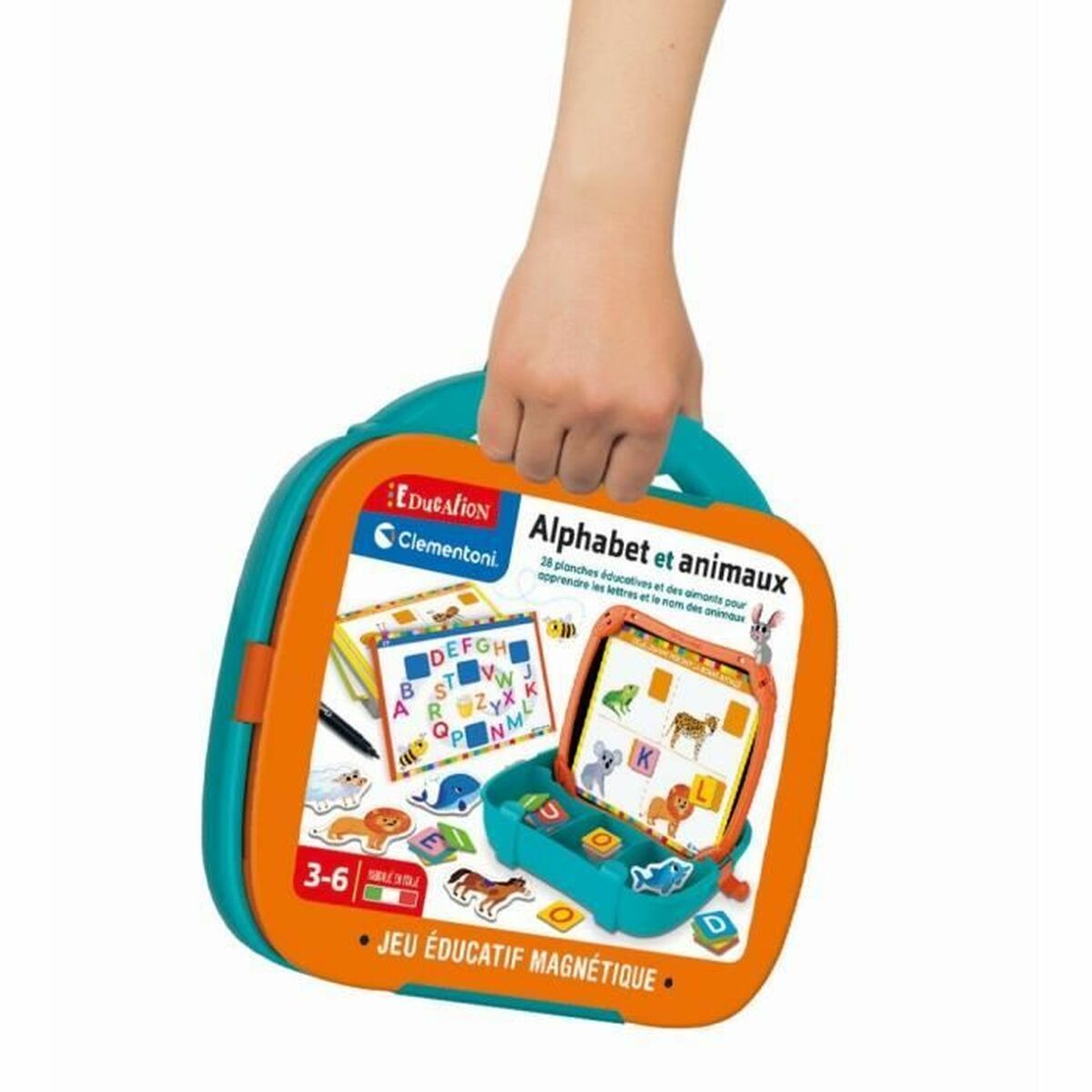 Sällskapsspel Clementoni Magnetic Letters & Animals Case 27 x 23 x 5 cm 28 x 6 x 24 cm - 2