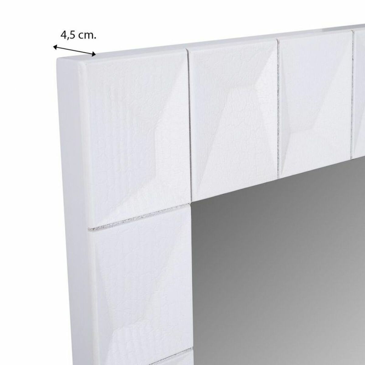 Väggspegel Alexandra House Living Vit 4 x 119 x 84 cm Rektangulär - 6