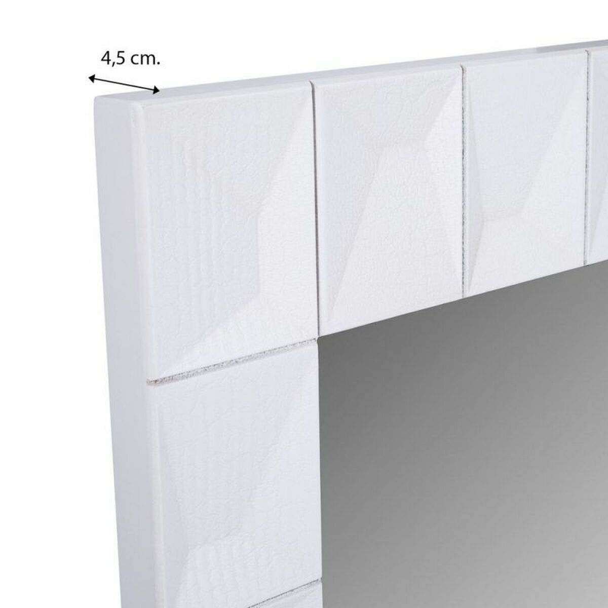 Väggspegel Alexandra House Living Vit 4 x 119 x 84 cm Rektangulär - 3