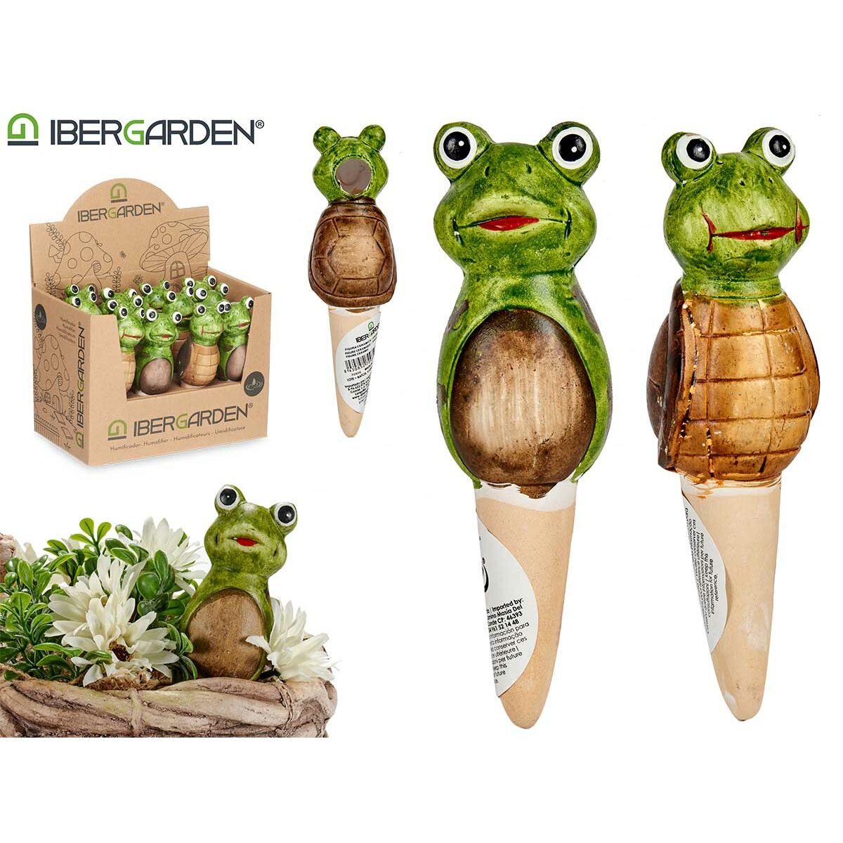 Dekorativ Trädgårdsfigur Ibergarden Brun Grön Keramik 4,5 x 16,5 x 4,5 cm (12 antal) - 2