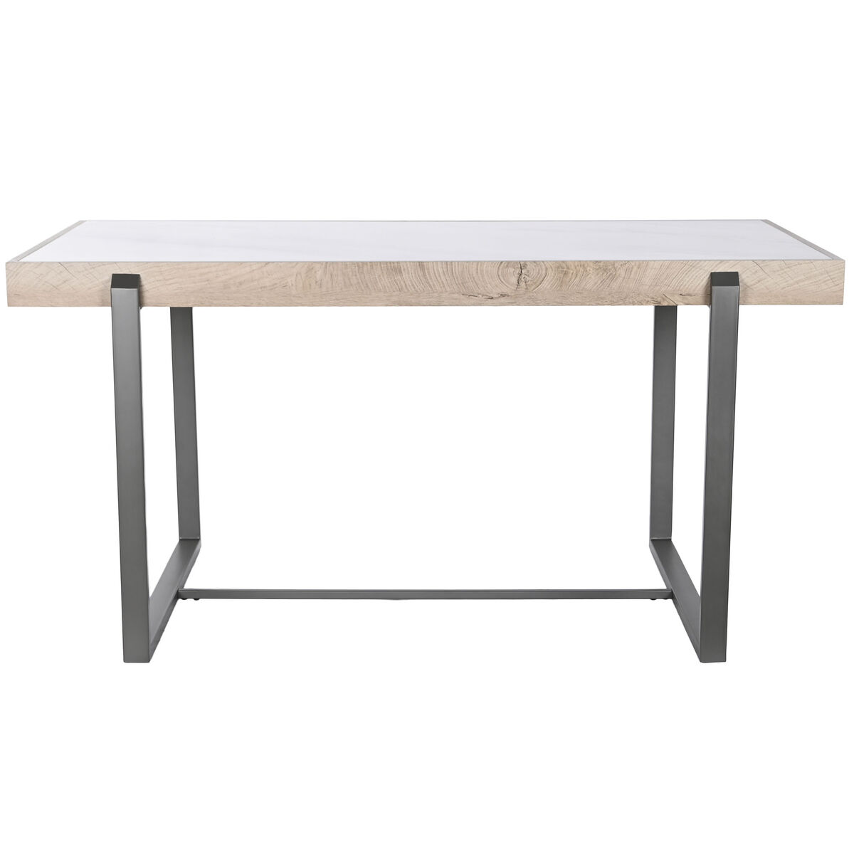 Matsalsbord Home ESPRIT Vit Grå Naturell Metall 150 x 85 x 75 cm - 3