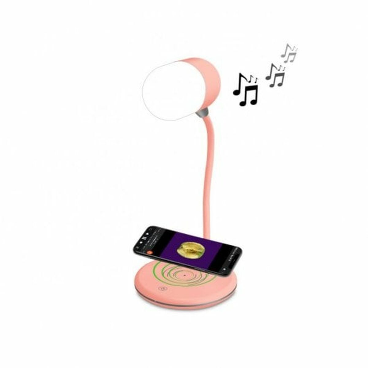 LED-lampa med trådlös laddare för smartphones Nueboo