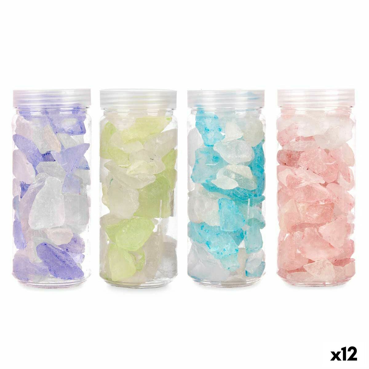 Dekorativa stenar Gift Decor Blå Grön Purpur Rosa 600 g (12 antal)