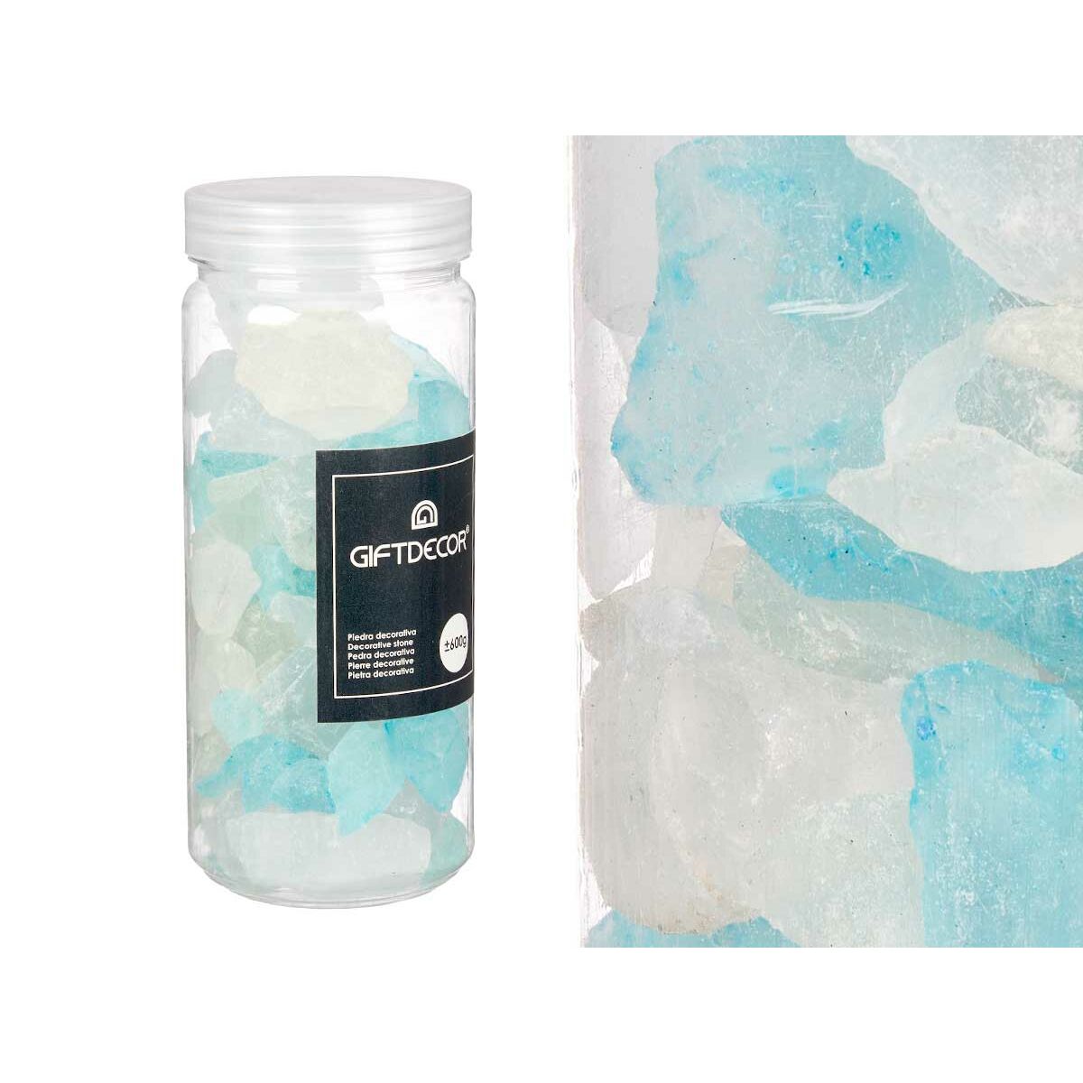 Dekorativa stenar Gift Decor Blå Grön Purpur Rosa 600 g (12 antal) - 3