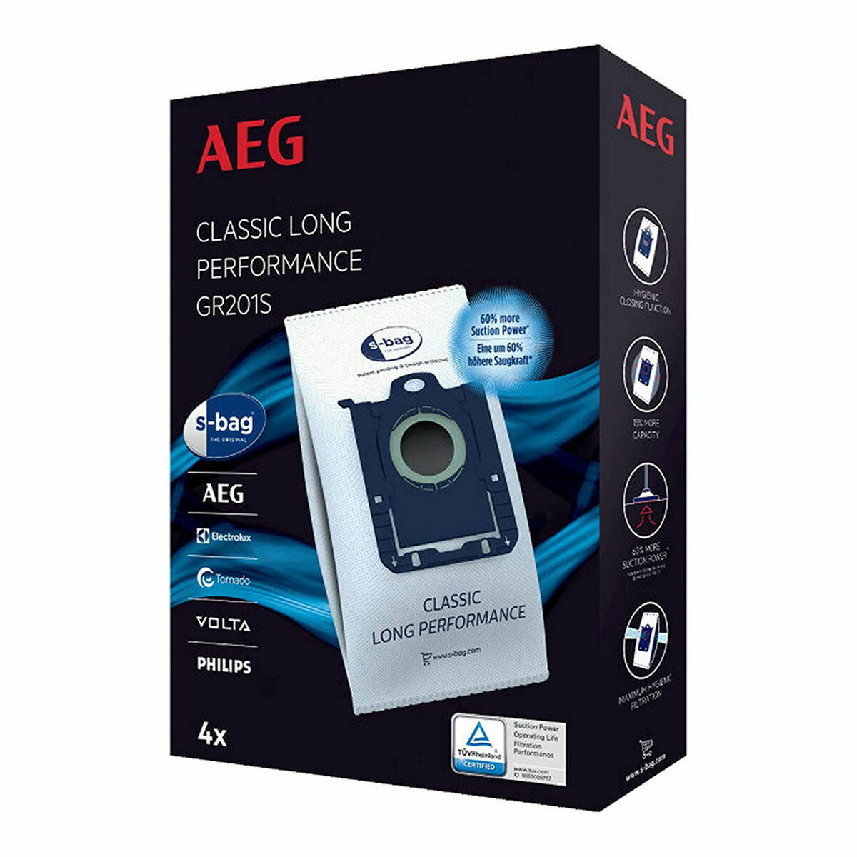 Dammsugarpåse AEG GR201S 900168474 (Renoverade A)