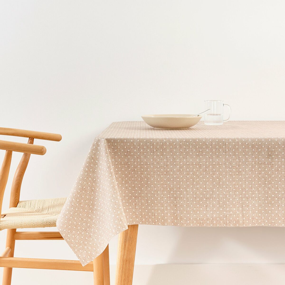 Fläckresistent bordsduk Belum Plumeti Vit 180 x 200 cm XL - 4