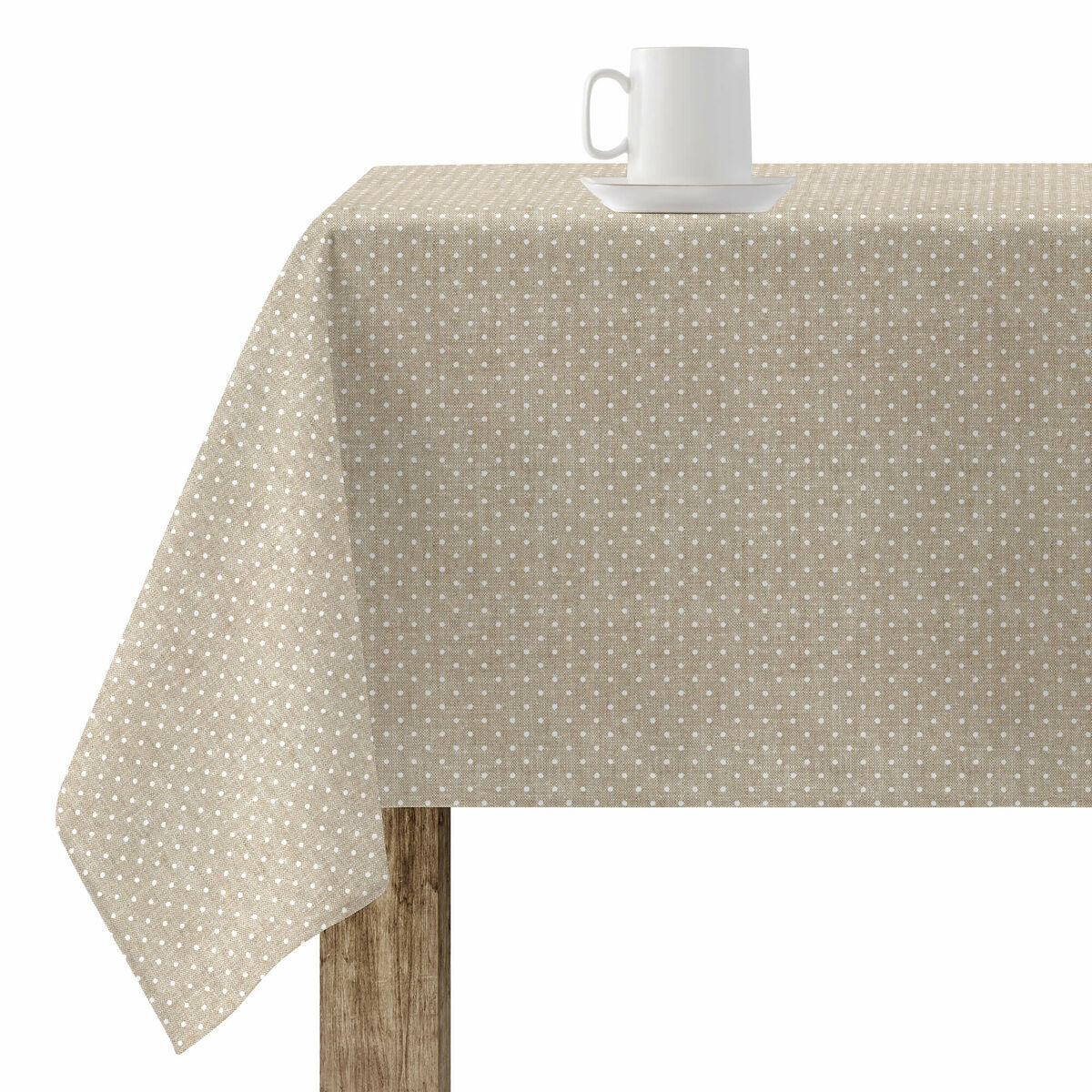 Fläckresistent bordsduk Belum Plumeti Vit 180 x 200 cm XL