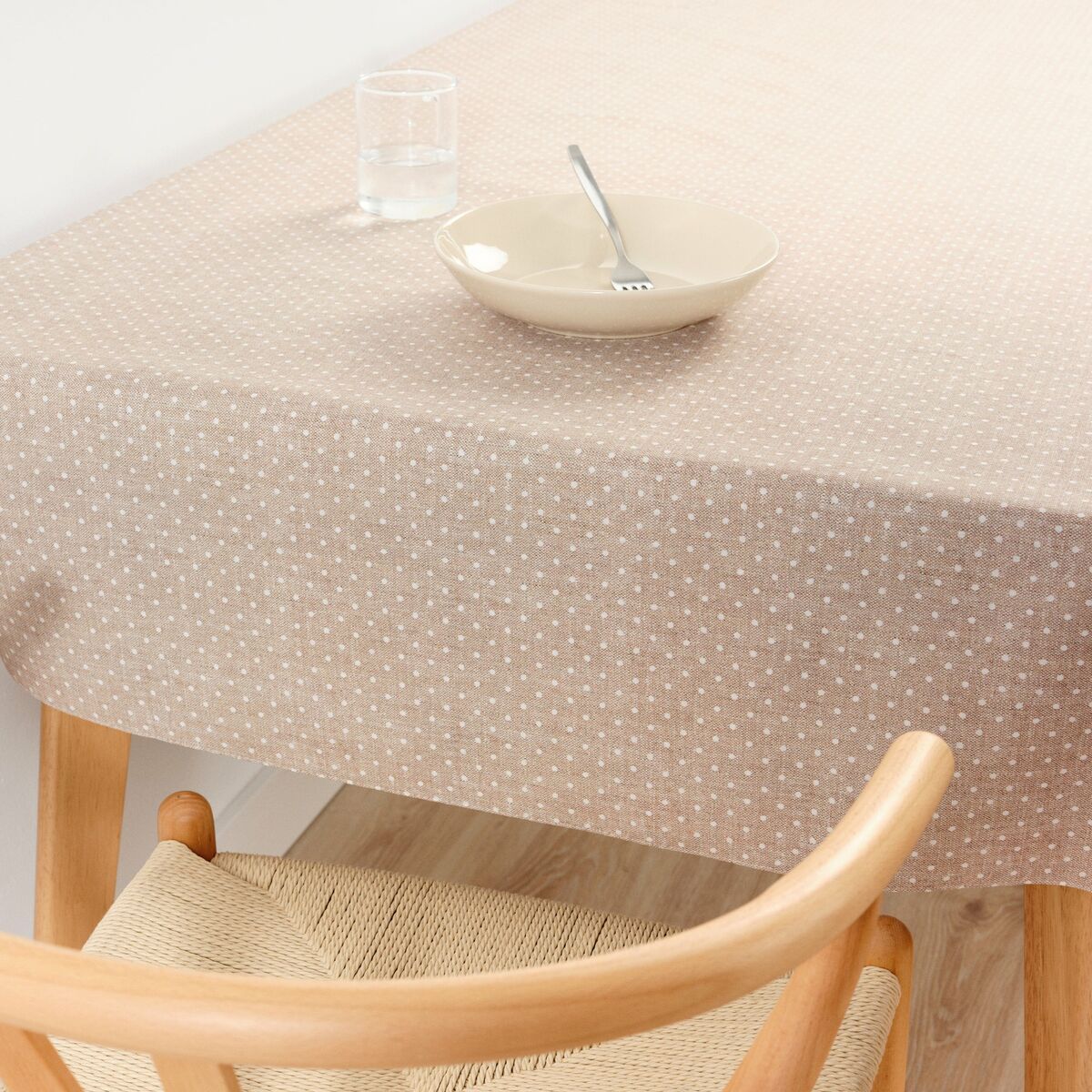 Fläckresistent bordsduk Belum Plumeti Vit 180 x 200 cm XL - 9