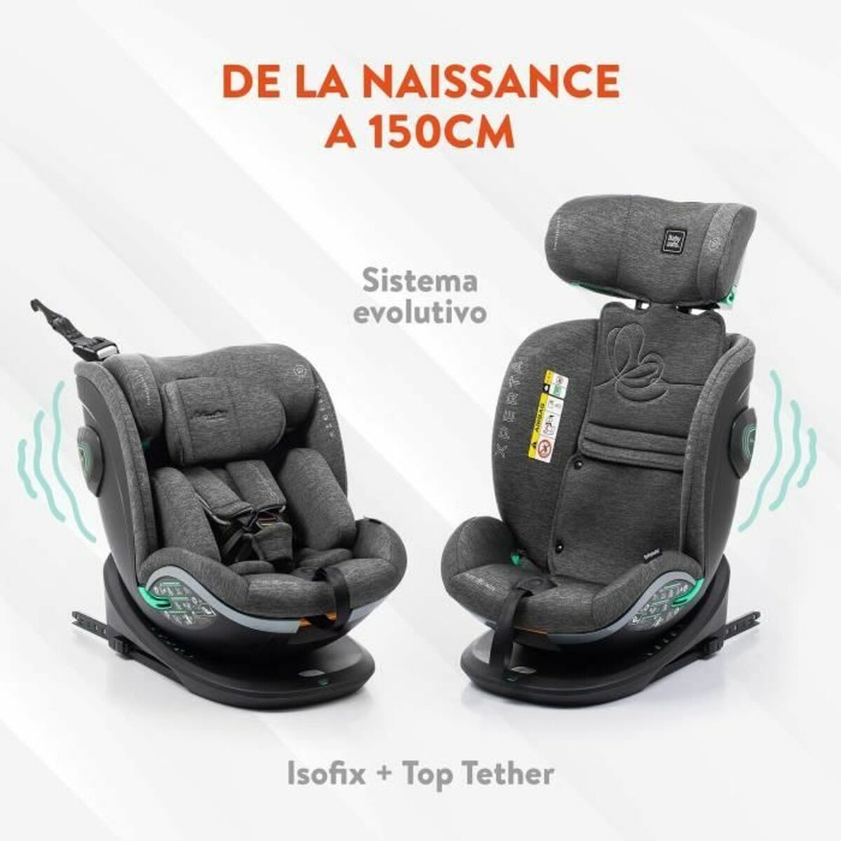 Bilstol Babyauto XPERTA BLACK LINE Svart 0 (de 0 a 10 kilos) 0+ (de 0 a 13 kilos) I (9 - 18 kg) II (15-25 kg) III (22 - 36 kg) B - 2