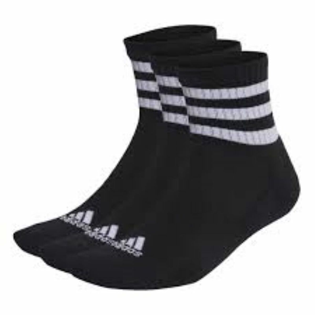 Sportstrumpor Adidas 3S C SPW MID 3P IC1317 Svart 3 par