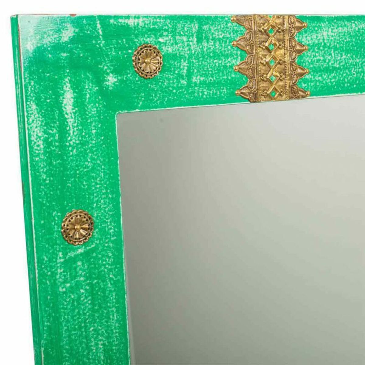 Väggspegel Alexandra House Living Grön Gyllene 1 x 113 x 52 cm Rektangulär - 4