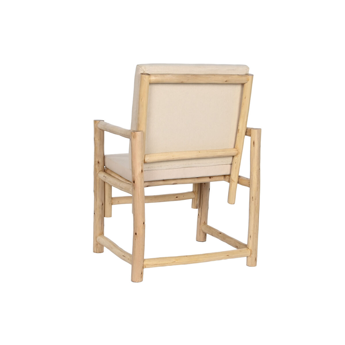 Fåtölj Home ESPRIT Vit Beige Naturell Bomull 61 x 50 x 90 cm - 3