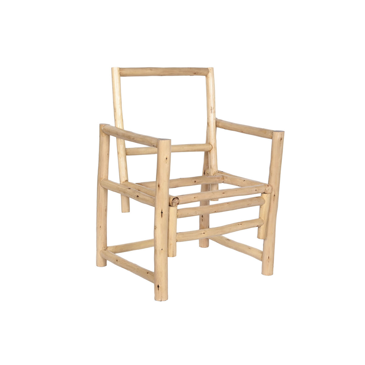 Fåtölj Home ESPRIT Vit Beige Naturell Bomull 61 x 50 x 90 cm - 2