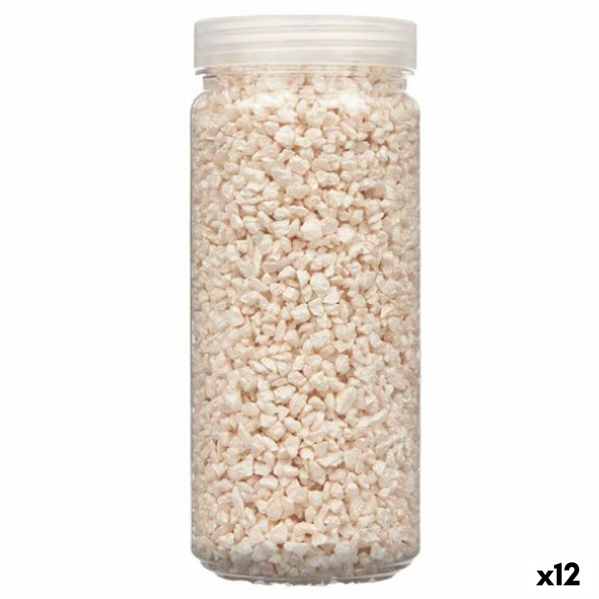 Dekorativa stenar Gift Decor Kräm 2 - 5 mm 700 g 6,5 x 15,5 x 6,5 cm 6,2 x 15,3 x 6,2 cm (12 antal)