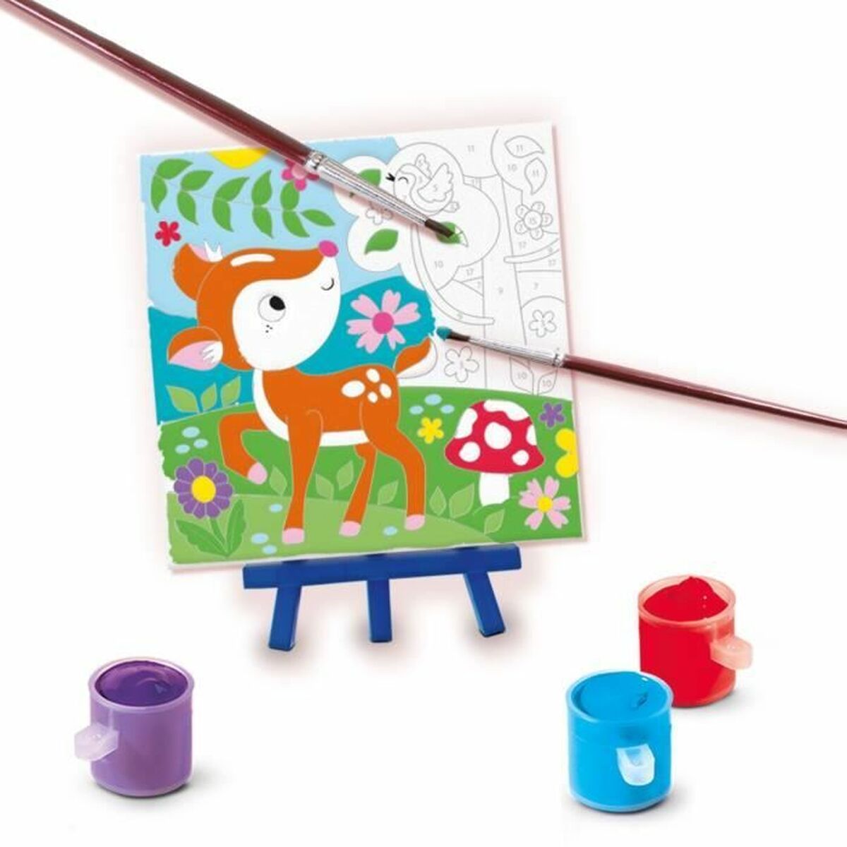 Ritningsset SES Creative Painting by number on canvas (3 Delar) - 3