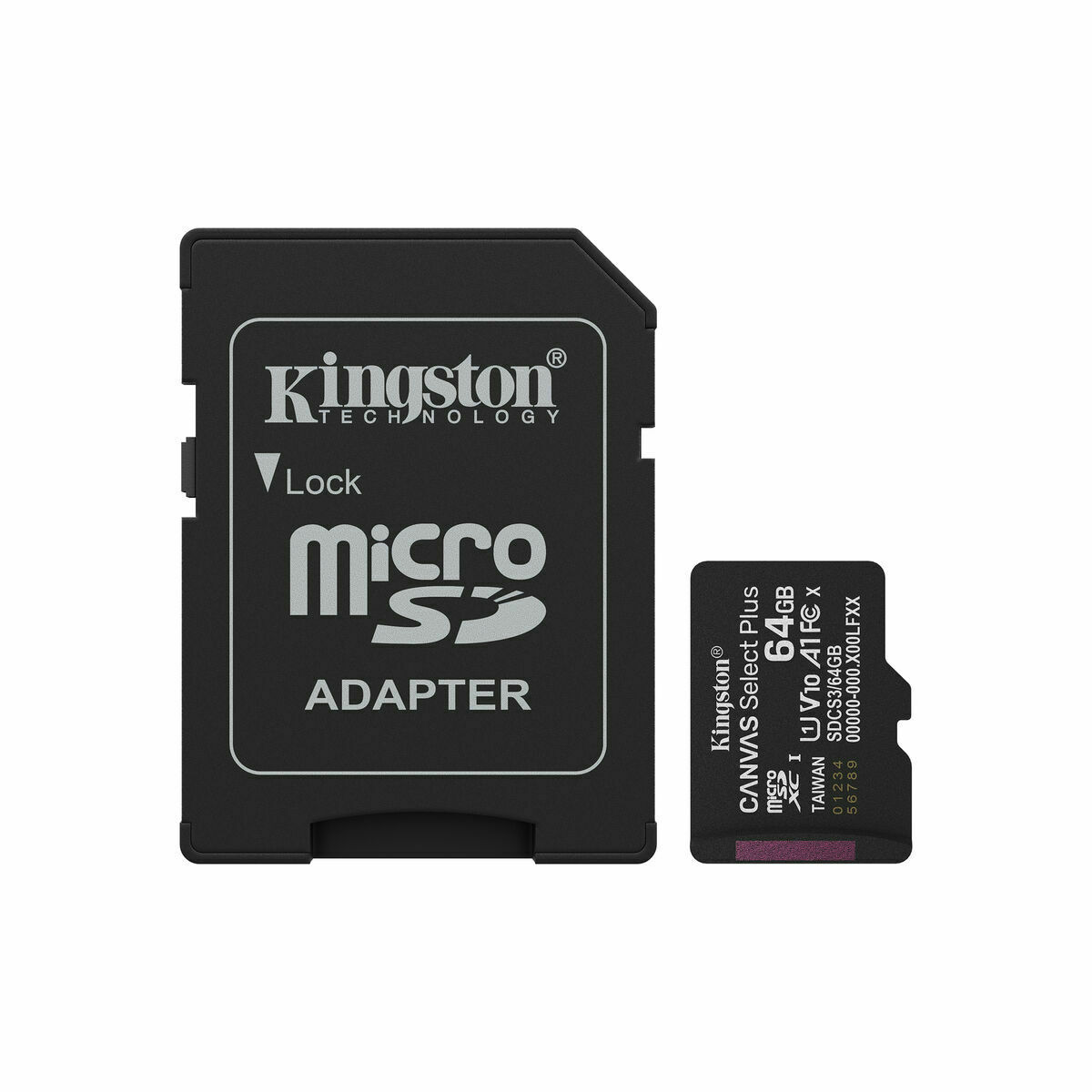 Micro-SD Minneskort med Adapter Kingston SDCS3/64GB