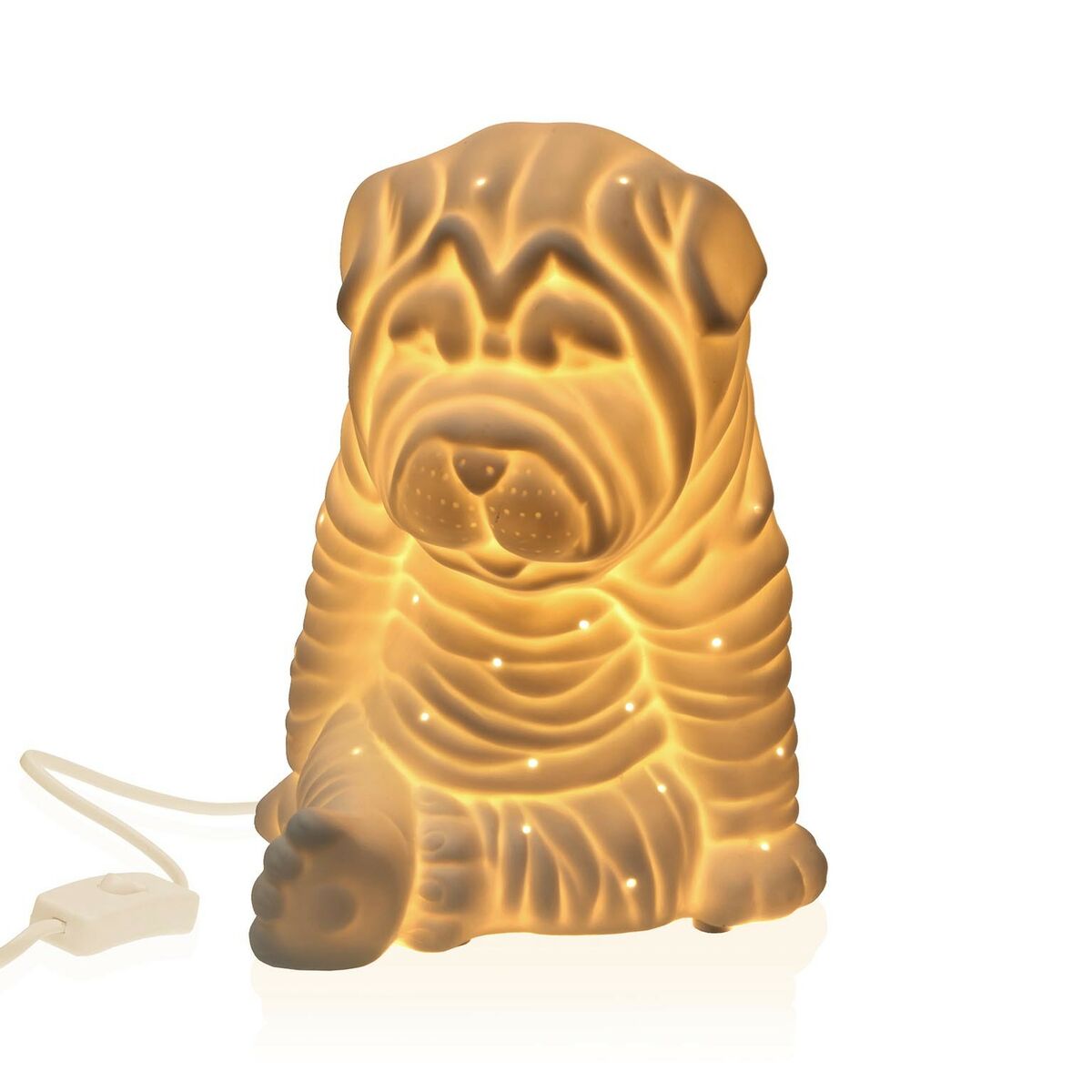 Bordslampa Versa Hund Porslin (17,1 x 19,6 x 15 cm) - 2