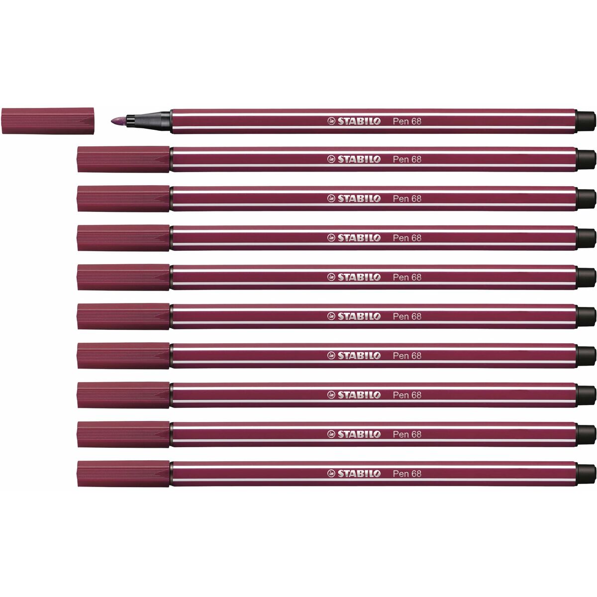 Tuschpennor Stabilo Pen 68 Violett (10 Delar) - 3