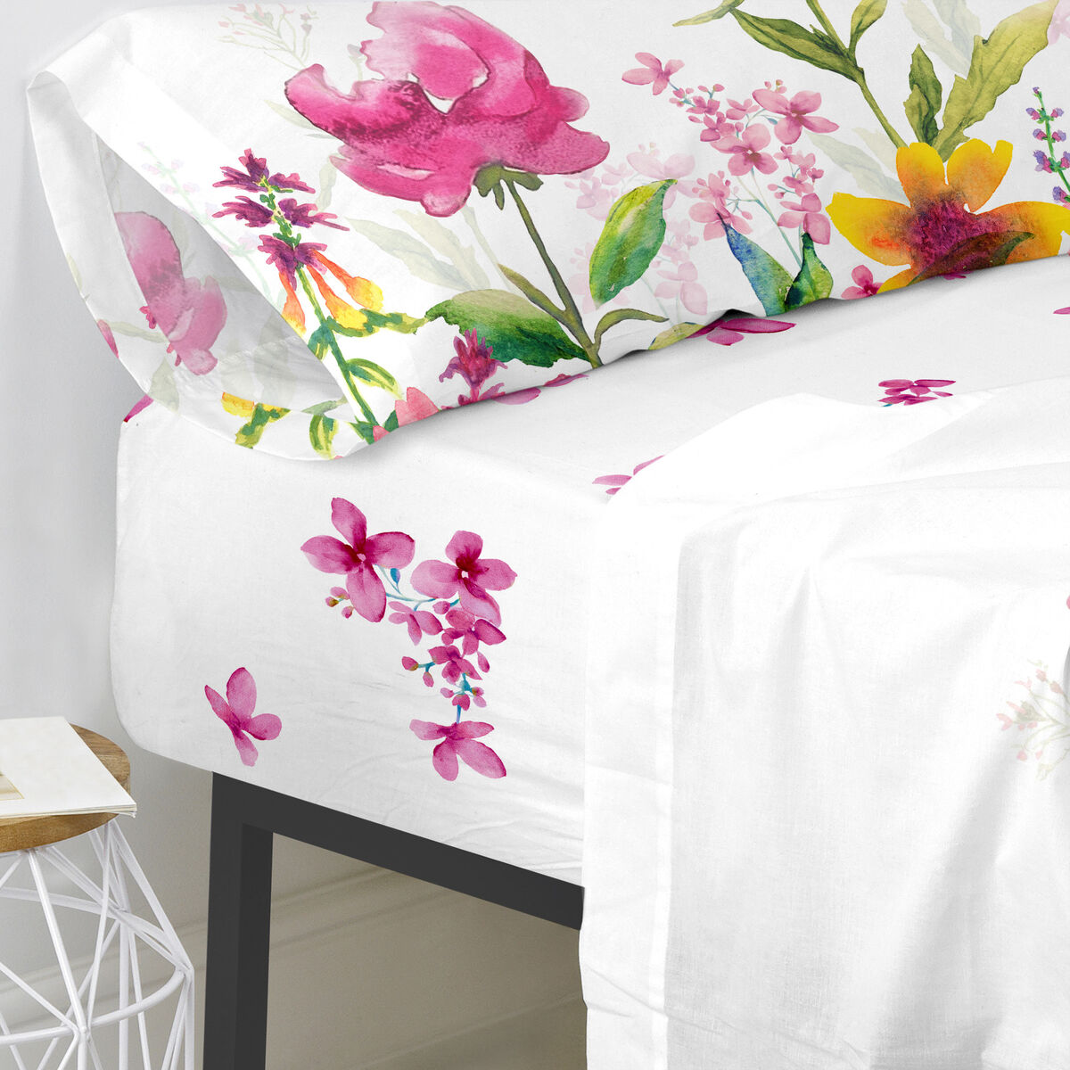 Underlakan HappyFriday Cassia Multicolour 200 x 200 x 32 cm - 9
