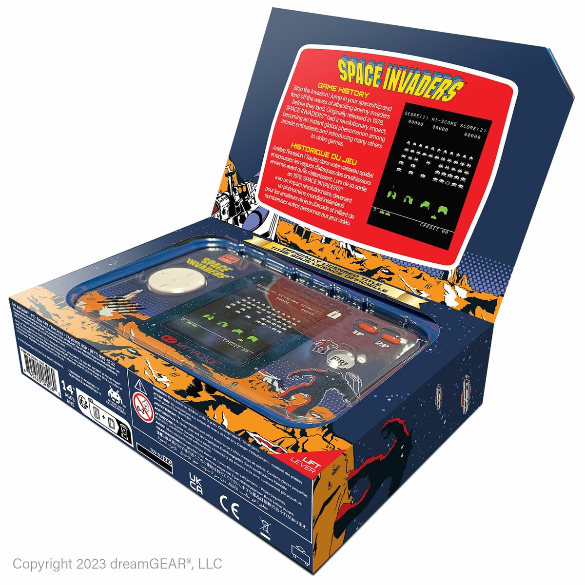 Bärbar spelkonsol My Arcade Pocket Player PRO - Space Invaders Retro Games - 2