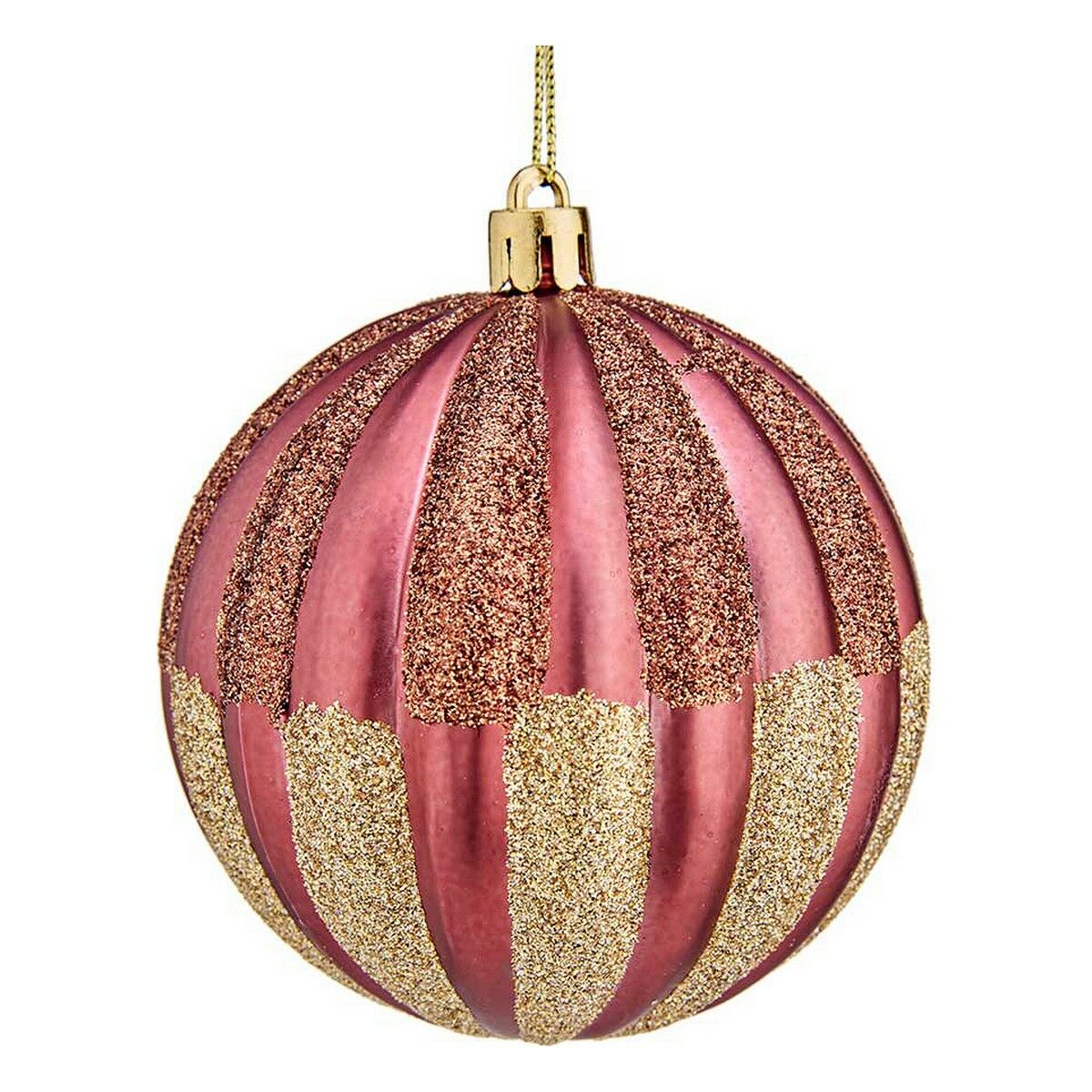 Julgranskula Krist+ 00862 Rosa PVC Plast Ø 8 cm 6 antal