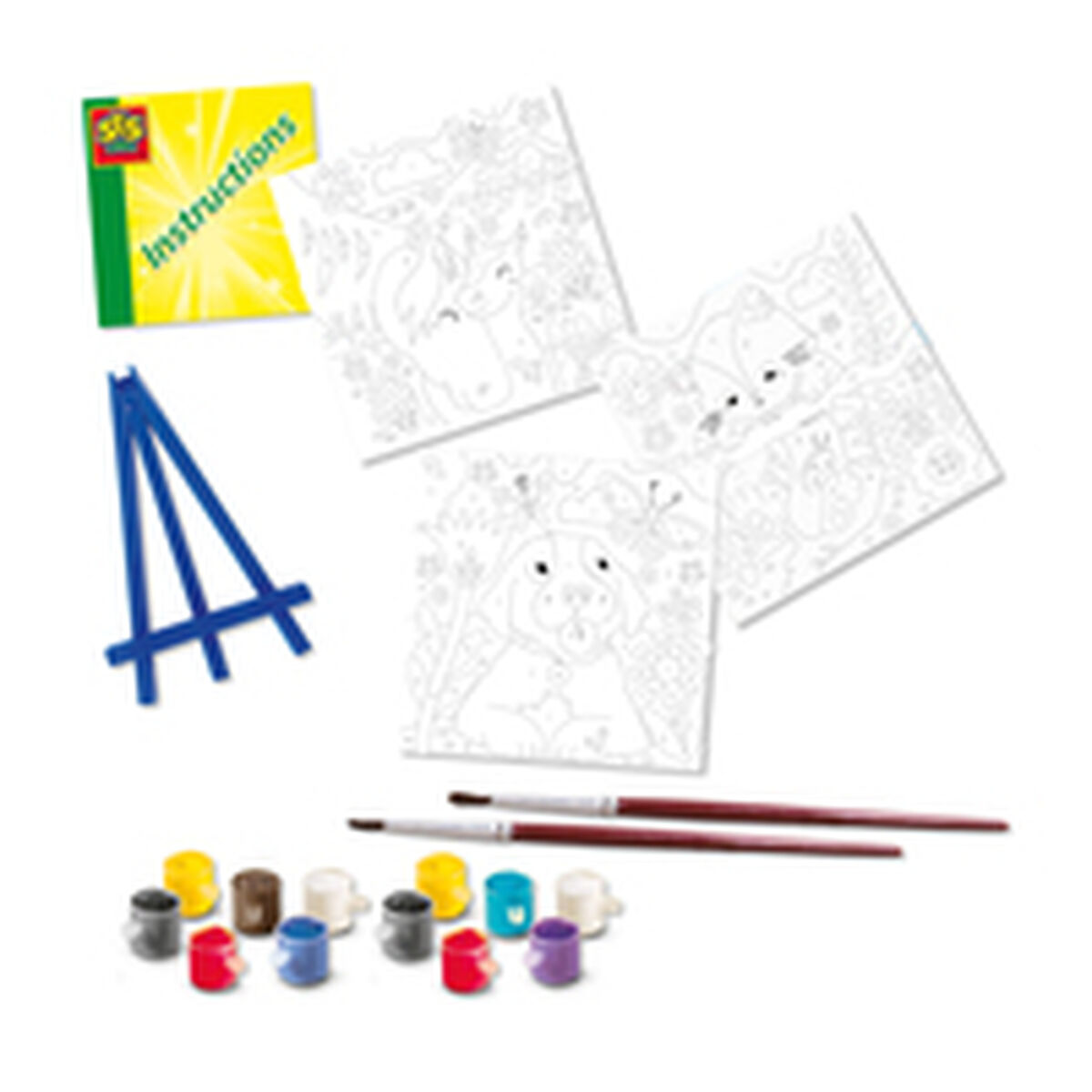 Ritningsset SES Creative Paint by number on canvas - 2