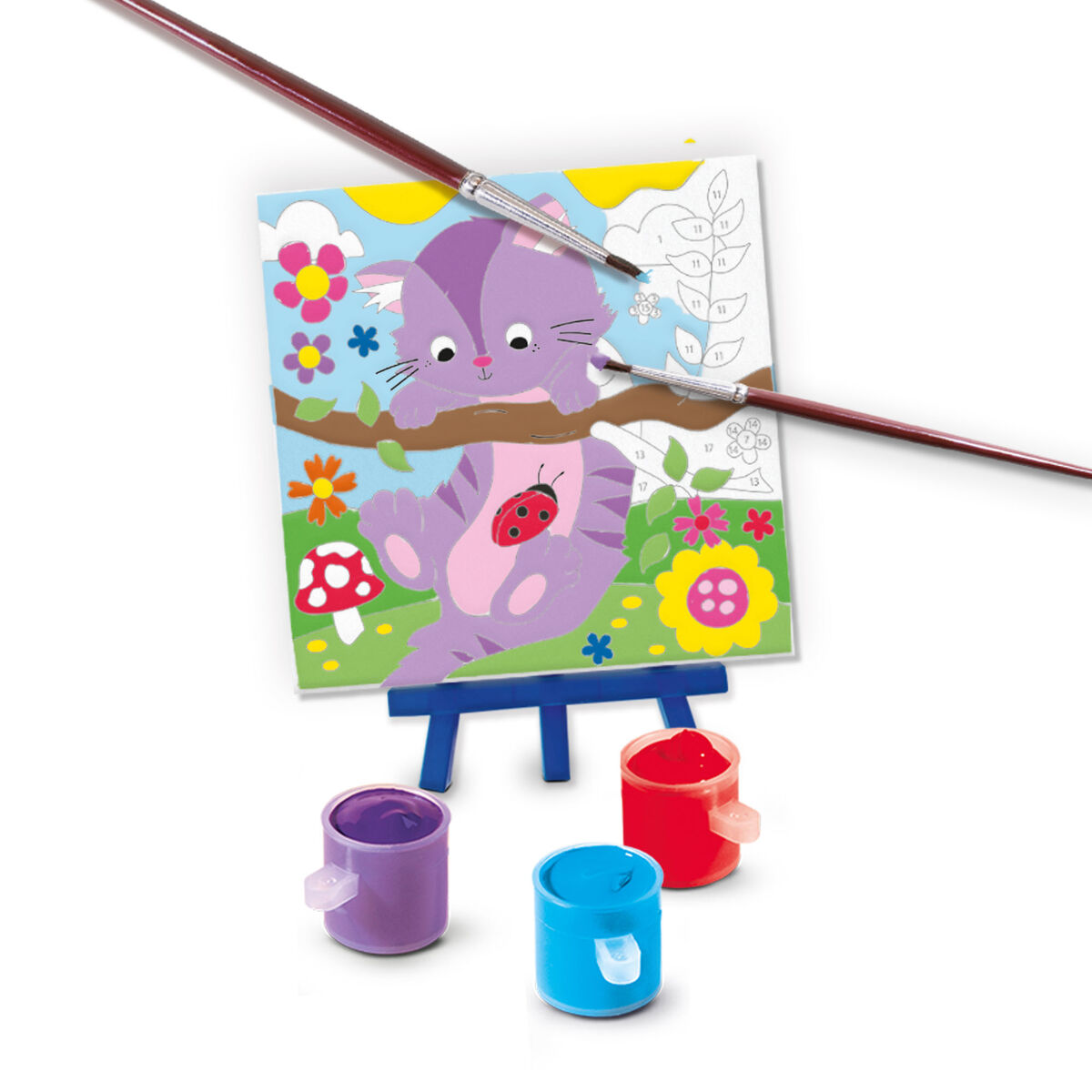 Ritningsset SES Creative Paint by number on canvas - 3
