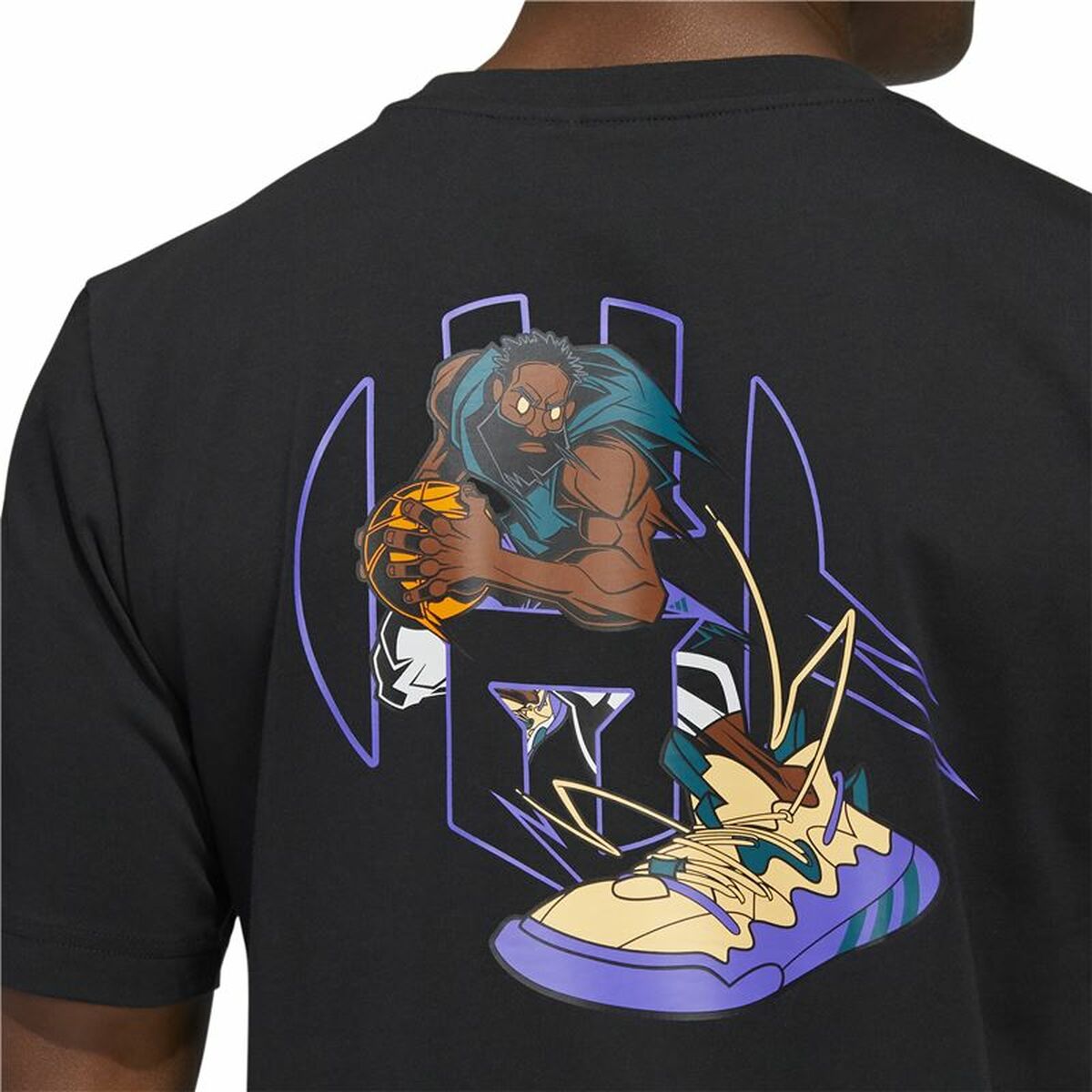 T-shirt med kortärm Herr Adidas Avatar James Harden Graphic Svart - 5
