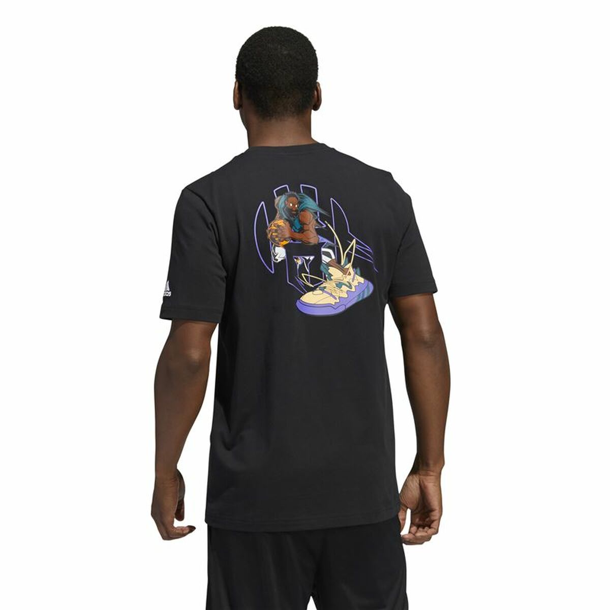 T-shirt med kortärm Herr Adidas Avatar James Harden Graphic Svart - 3
