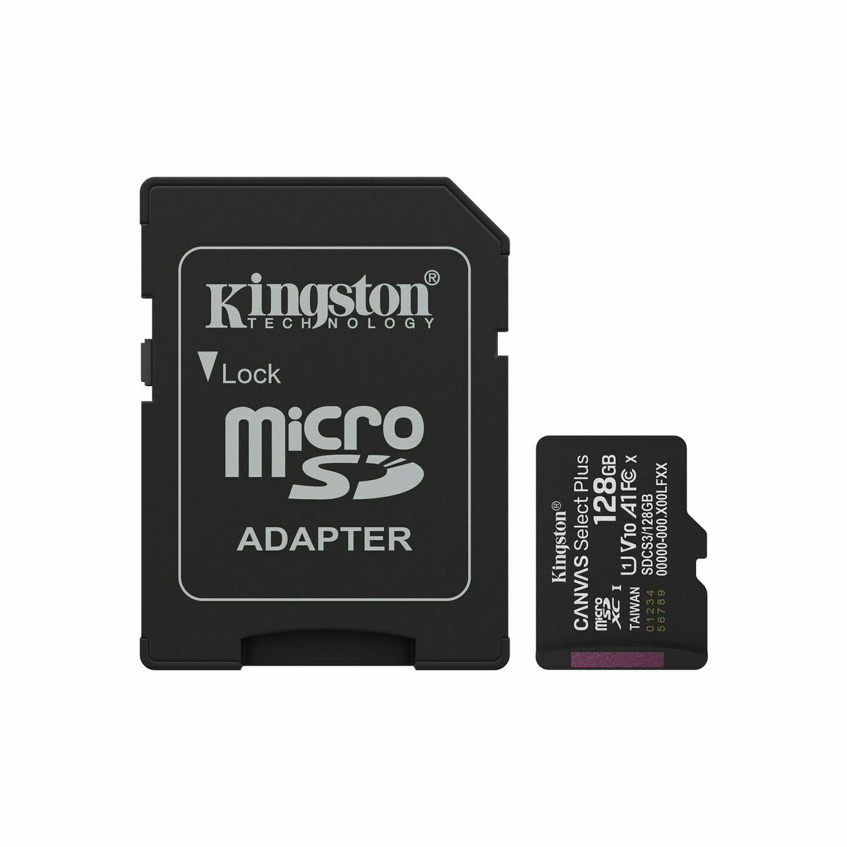 Micro-SD Minneskort med Adapter Kingston SDCS3/128GB