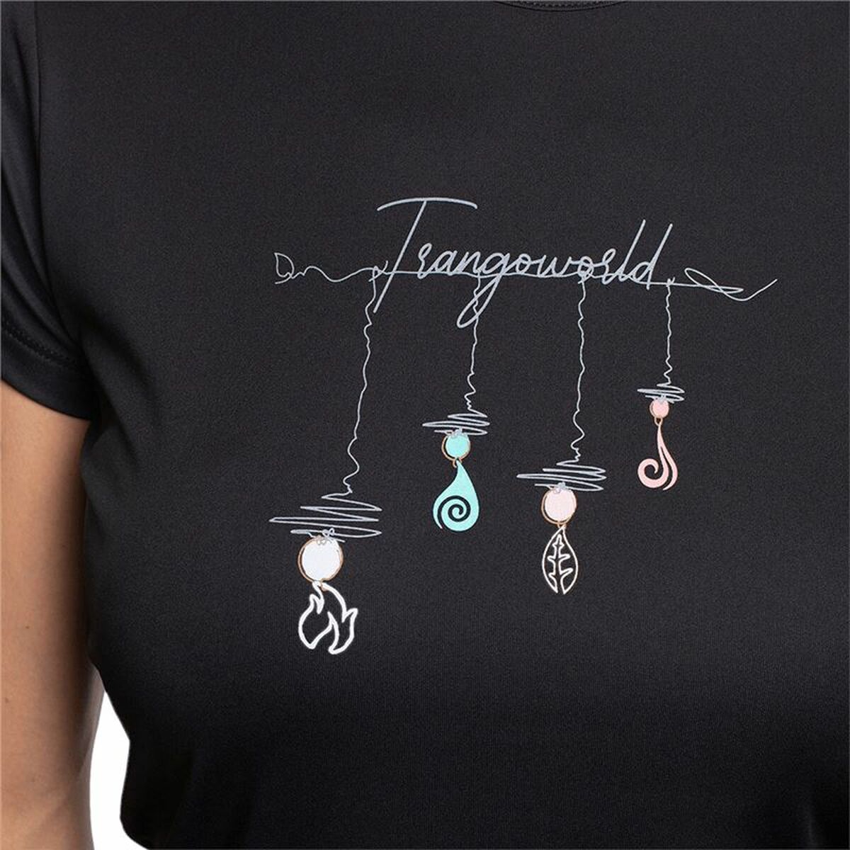 T-shirt med kortärm Dam Trangoworld Zalabi Berg Svart - 2
