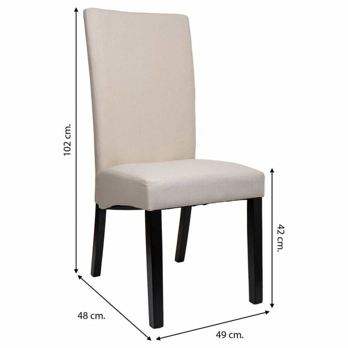 Matsalsstol Alexandra House Living Kräm 48 x 102 x 49 cm - 5