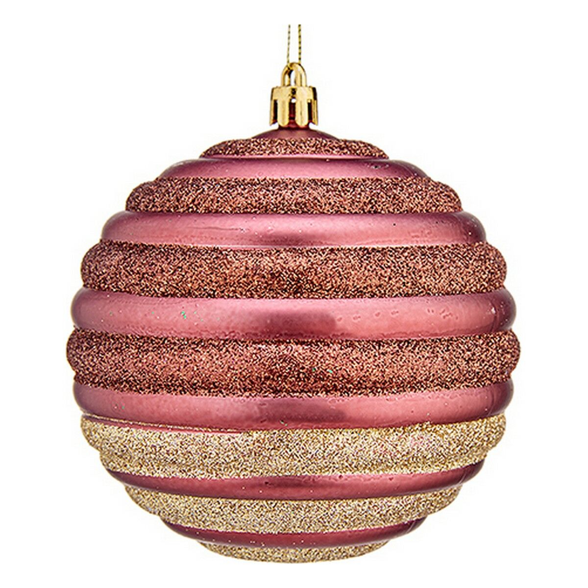 Julgranskula Krist+ Rosa Plast Ø 10 cm 6 antal