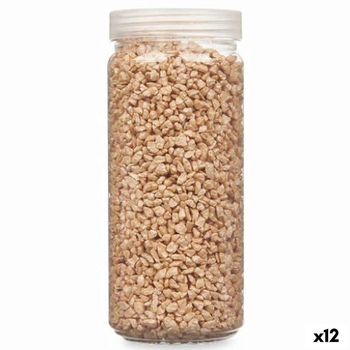 Dekorativa stenar Gift Decor Beige 2 - 5 mm 700 g 6,5 x 15,5 x 6,5 cm 6,2 x 15,3 x 6,2 cm 6,5 x 15,8 x 6,5 cm (12 antal)