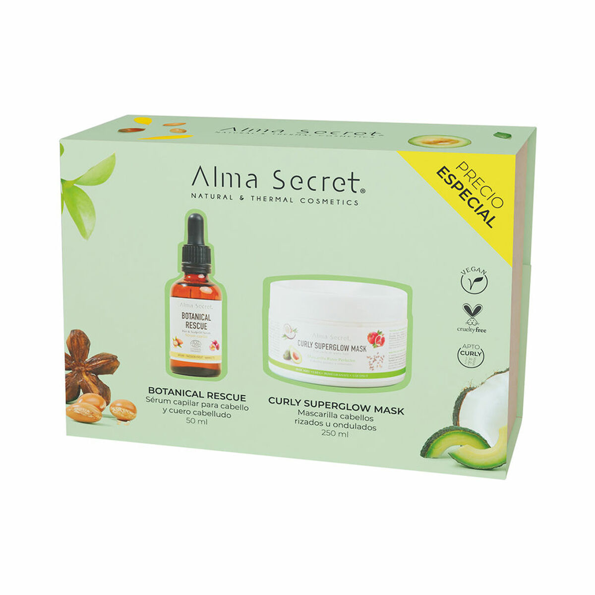 Hårstylingset Alma Secret Curly Lote Märkta och definierade lockar 2 Delar