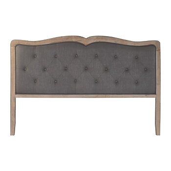 Sänggavel DKD Home Decor Mörkgrå Gummiträ 160 x 10 x 120 cm