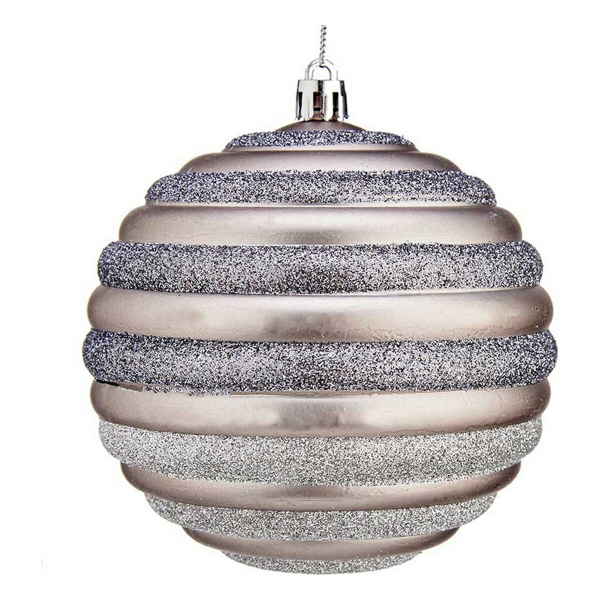 Julgranskula Krist+ Silvrig Plast Ø 10 cm 6 antal