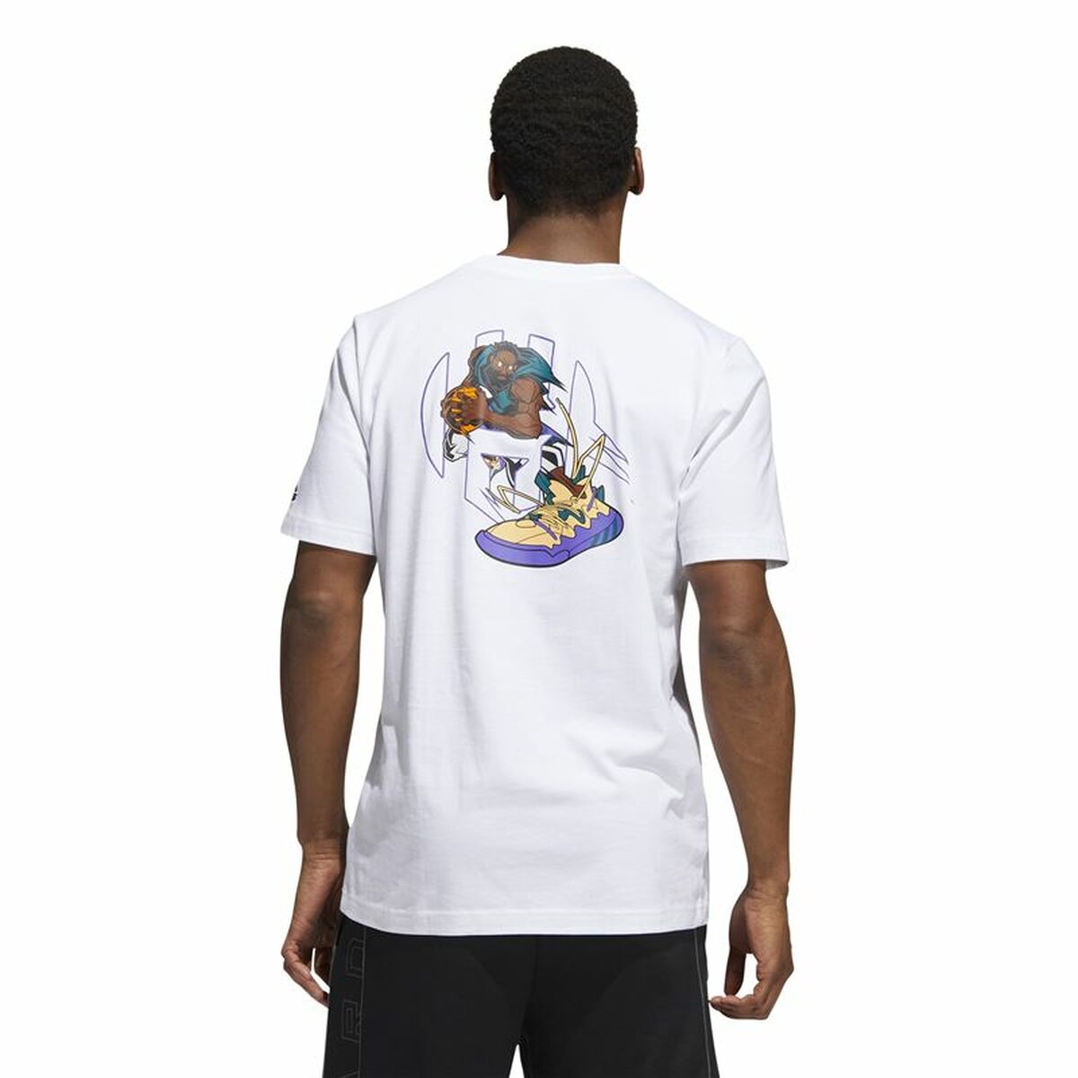 T-shirt med kortärm Herr Adidas Avatar James Harden Graphic Vit - 3