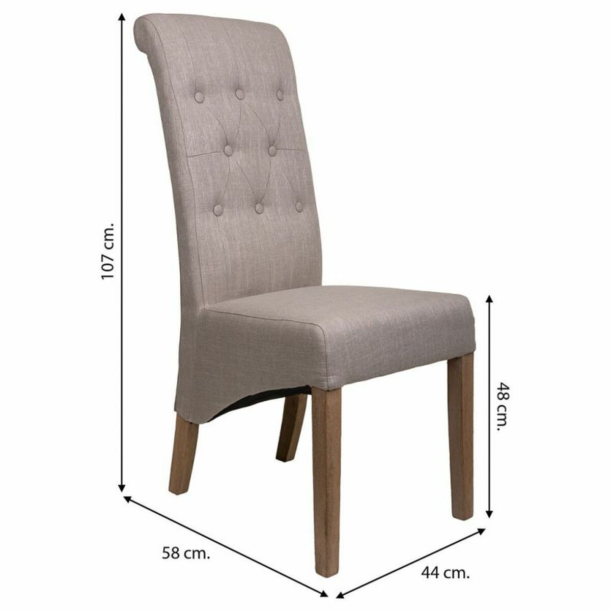 Matsalsstol Alexandra House Living Grå 58 x 107 x 44 cm - 5