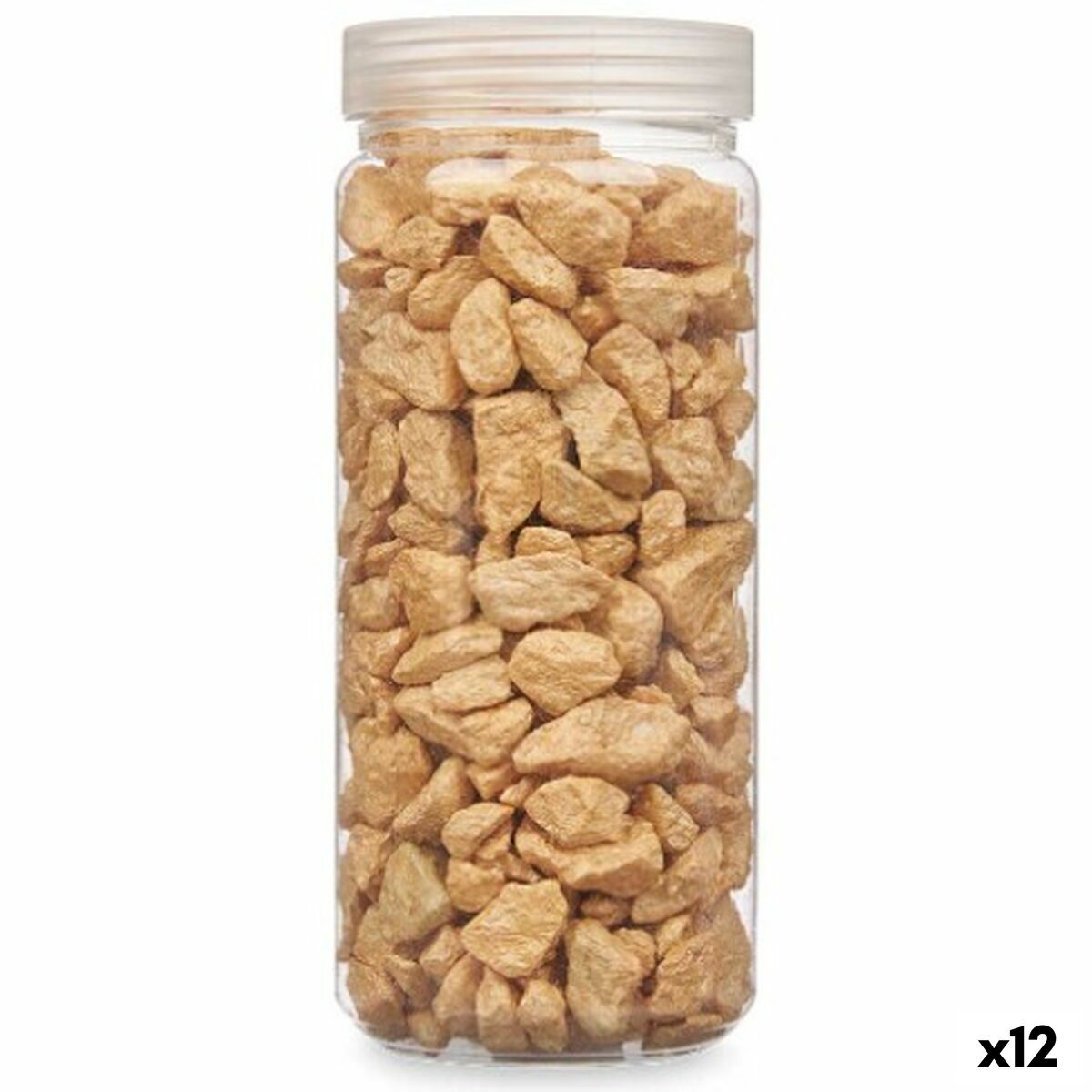 Dekorativa stenar Gift Decor Beige 10 - 20 mm 700 g 6,2 x 15,3 x 6,2 cm 6,5 x 15,8 x 6,5 cm (12 antal)