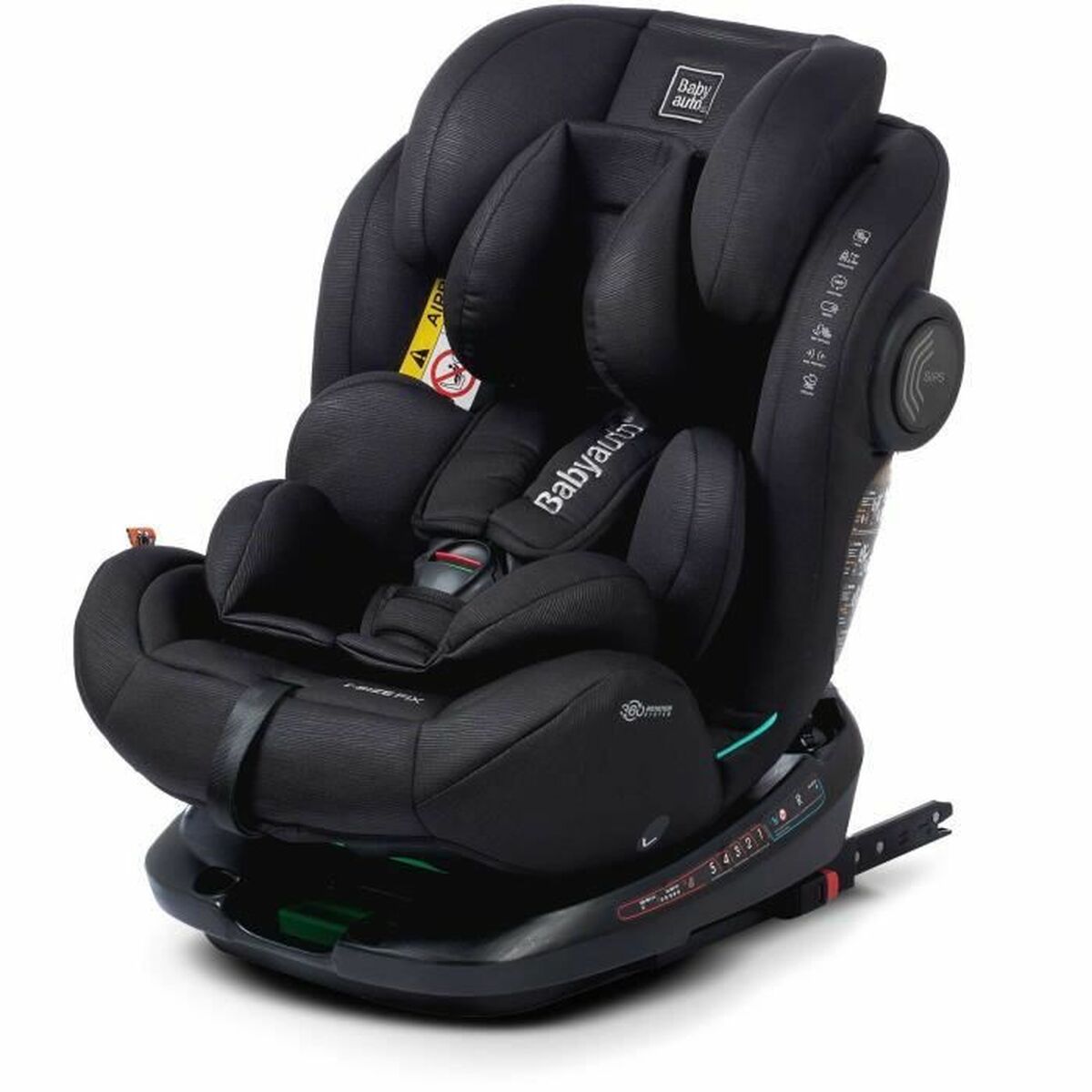 Bilstol Babyauto GYRO BLACK LINE EMBOSSED Svart 0 (de 0 a 10 kilos) I (9 - 18 kg) II (15-25 kg) III (22 - 36 kg) Barn ECE R129 - 2