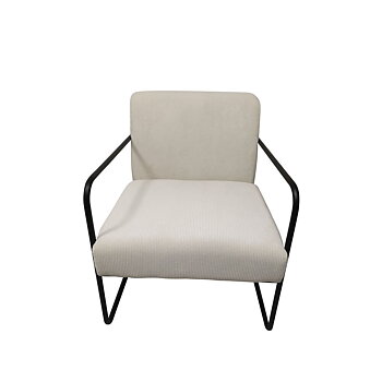 Fåtölj DKD Home Decor Svart Polyester Vit Järn (64 x 74 x 79 cm)