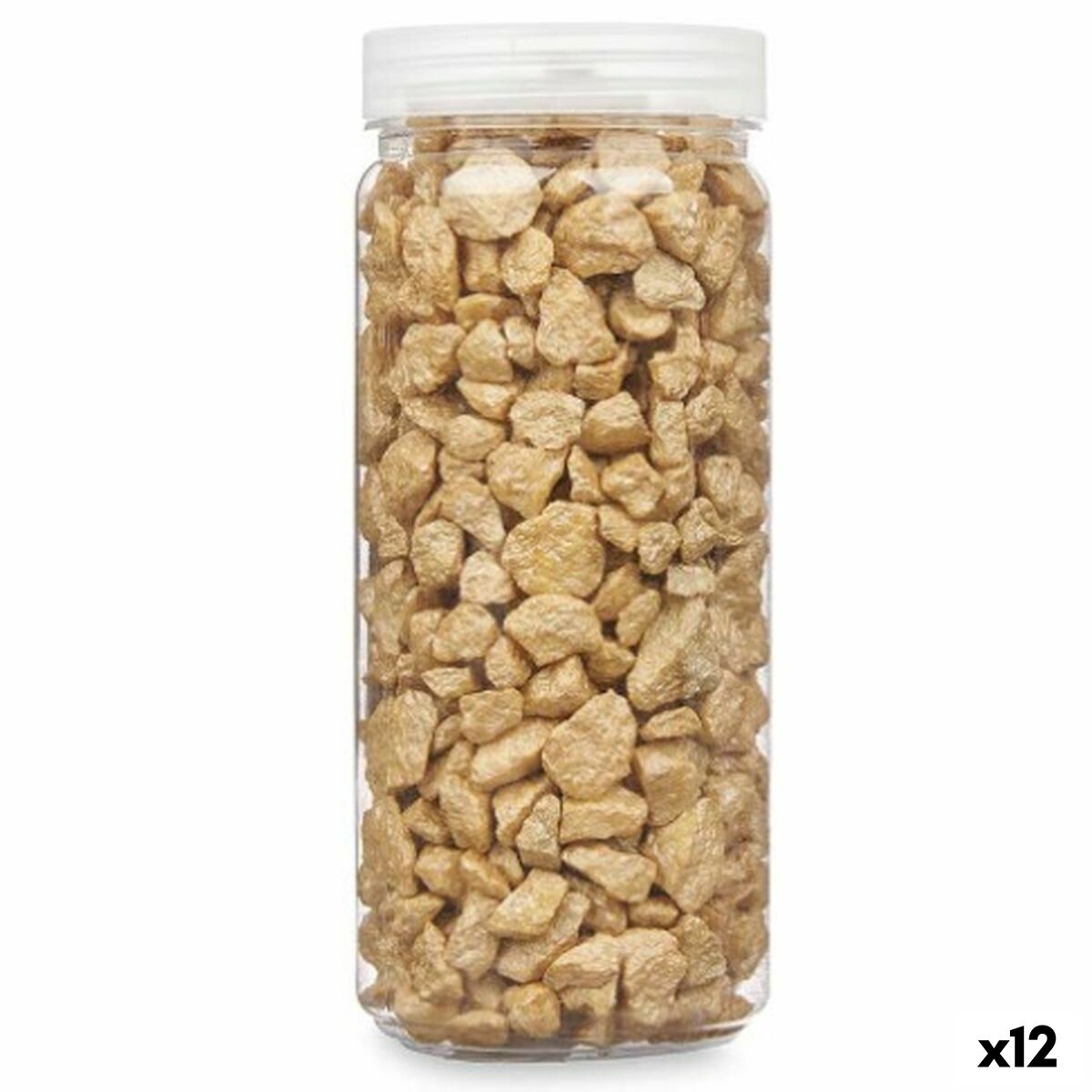 Dekorativa stenar Gift Decor Gul 10 - 20 mm 700 g 6,5 x 15,5 x 6,5 cm 6,2 x 15,3 x 6,2 cm 6,5 x 15,8 x 6,5 cm (12 antal)