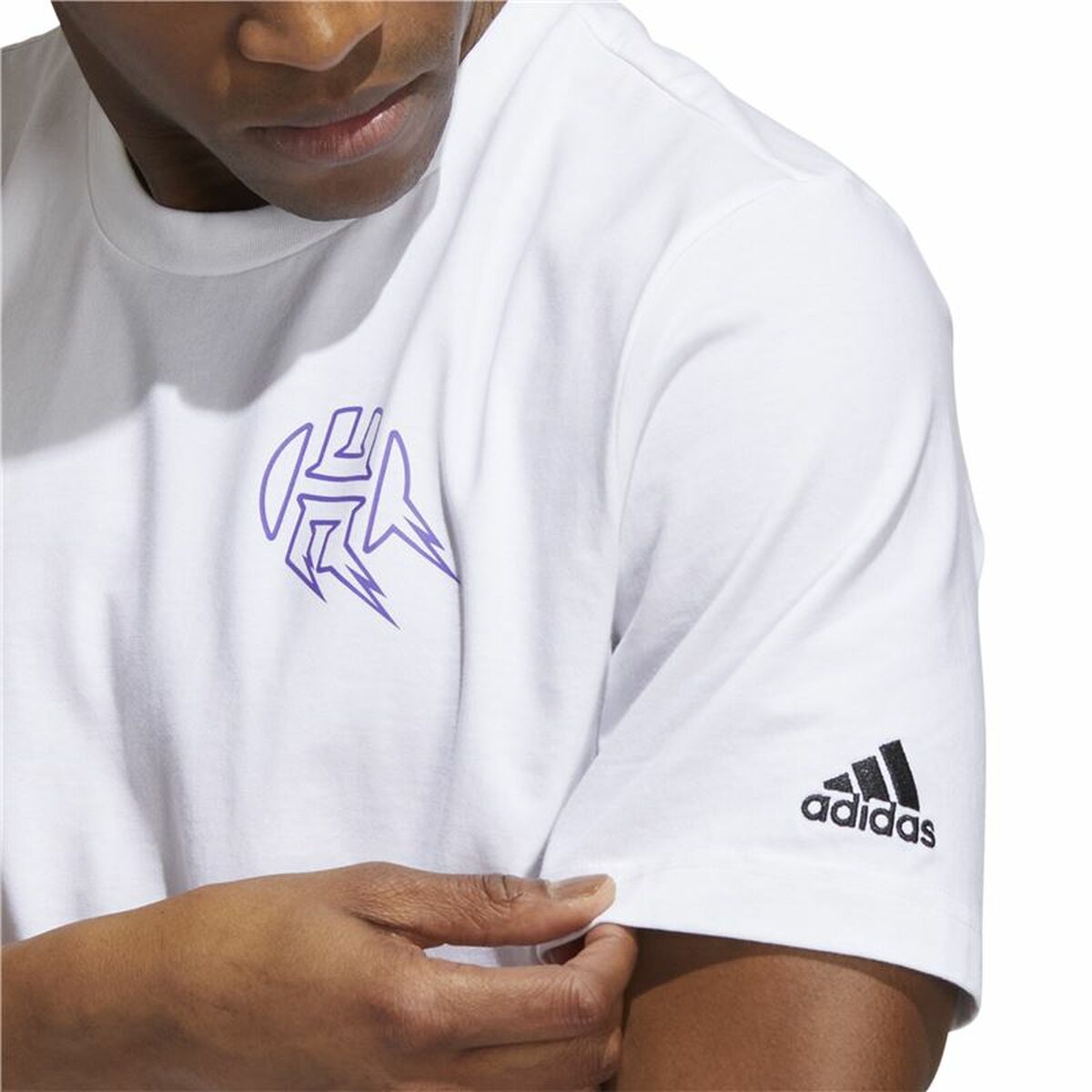 T-shirt med kortärm Herr Adidas Avatar James Harden Graphic Vit - 4